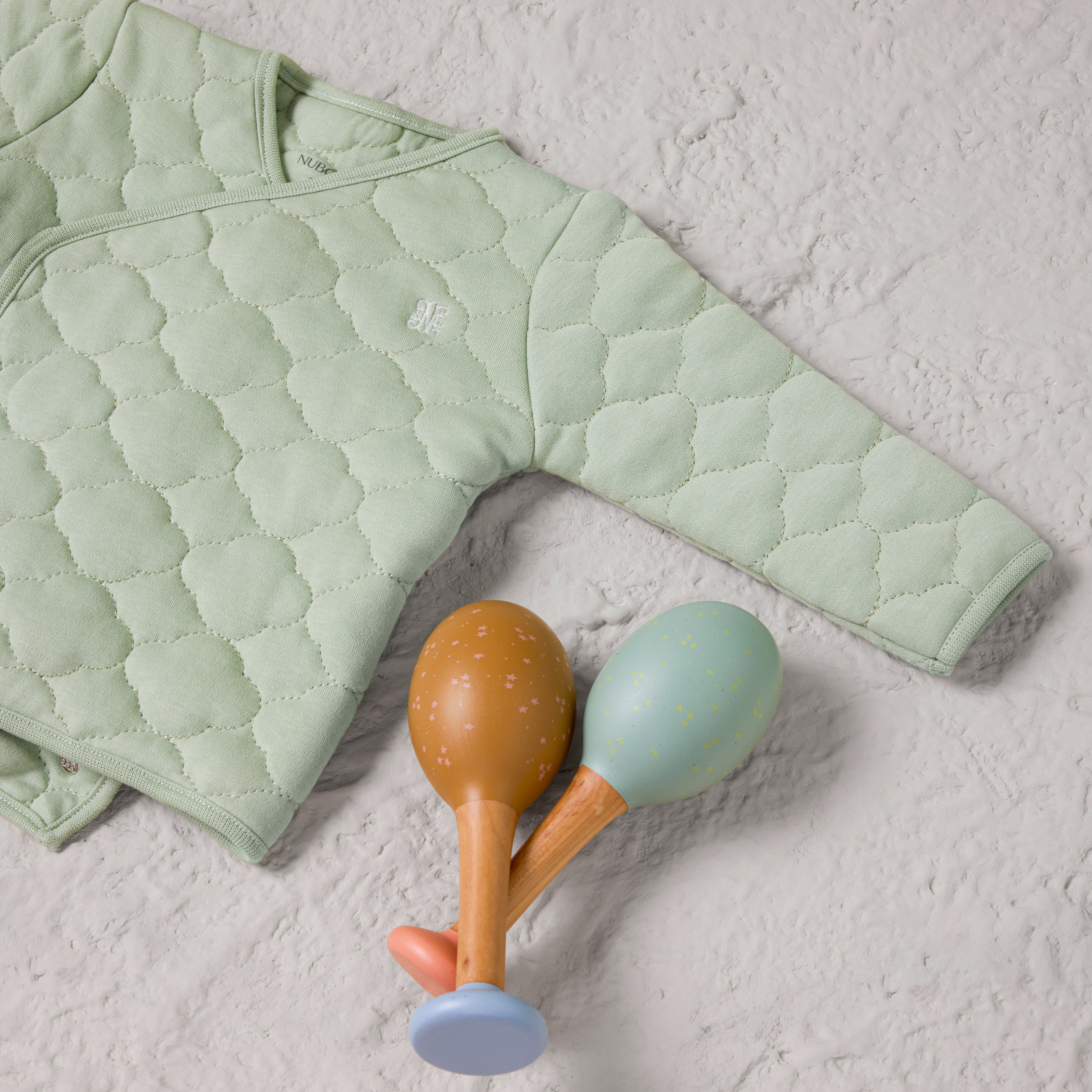 2-Piece Cloud Quilted Green Jacket & Pant Set
