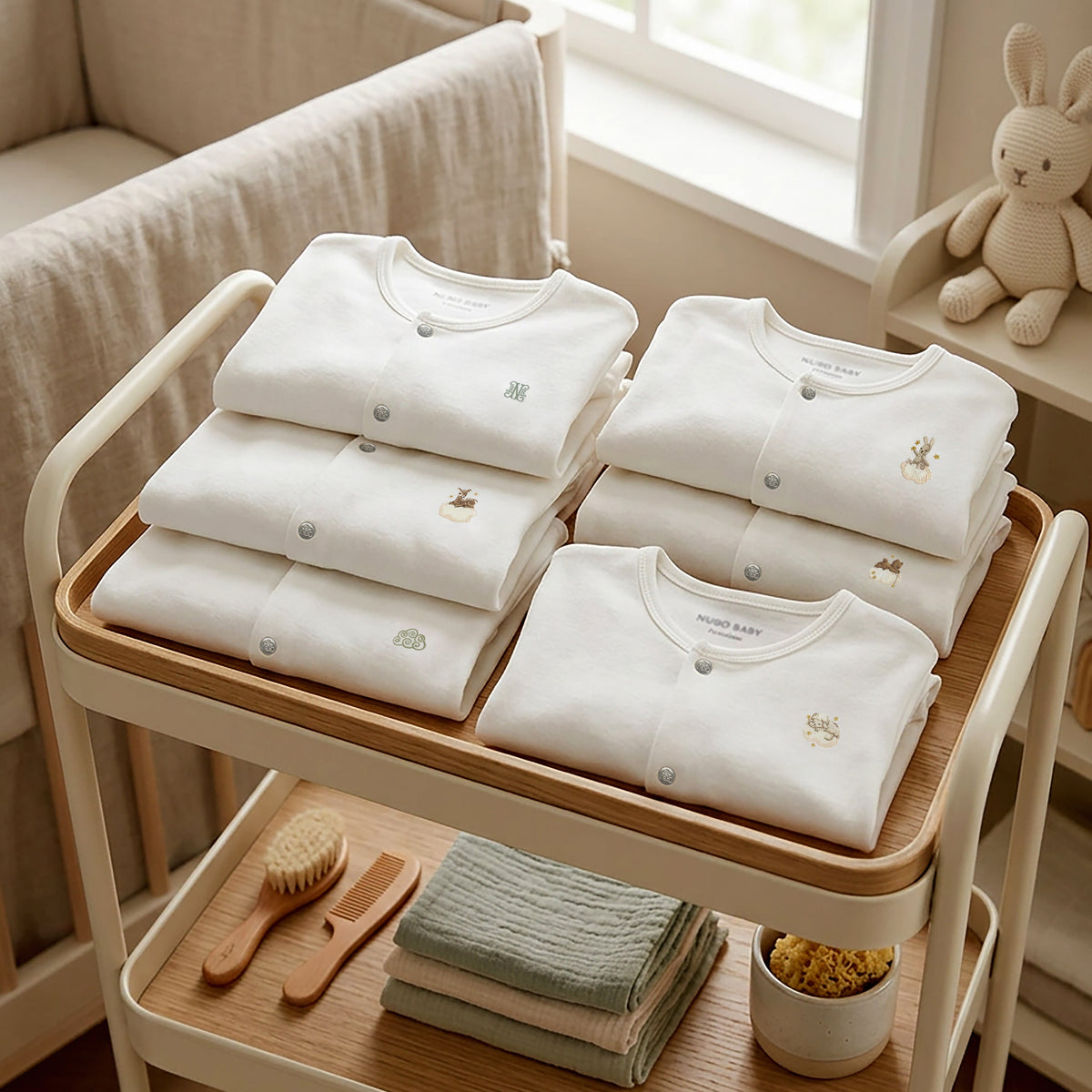 6-Piece Embroidered Pajama Jumpsuit Set