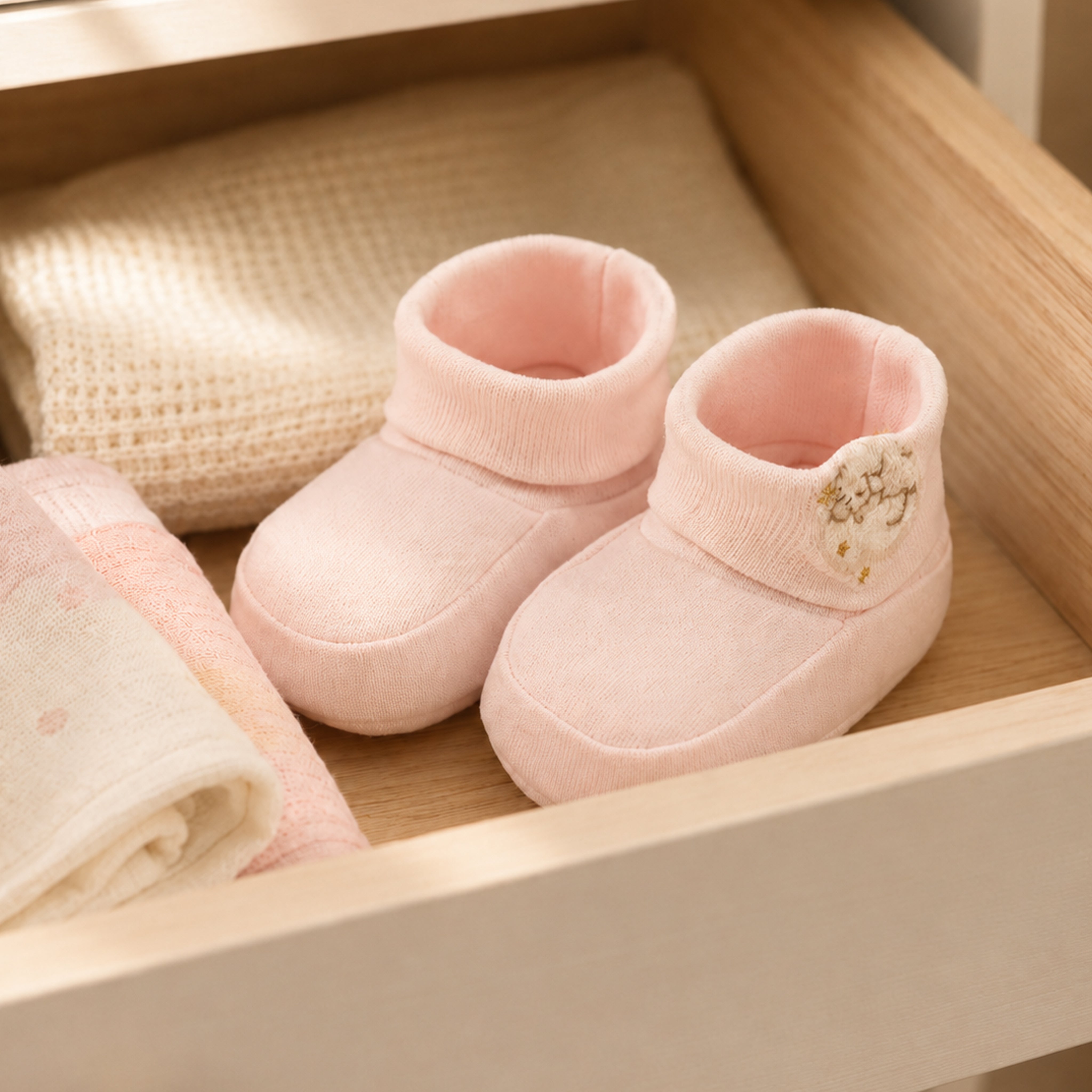 Sheep Embroidered Booties