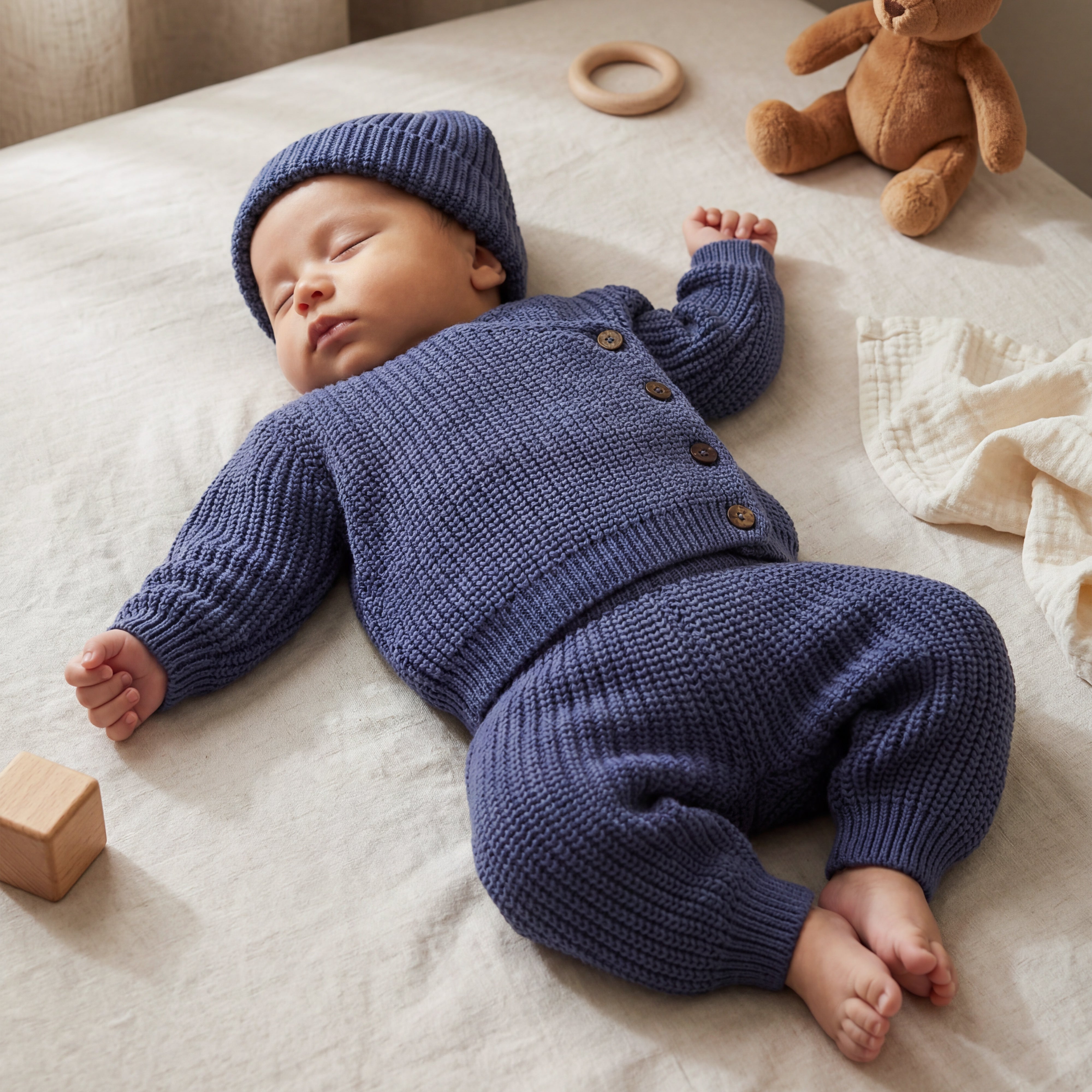 Indigo Knit Set