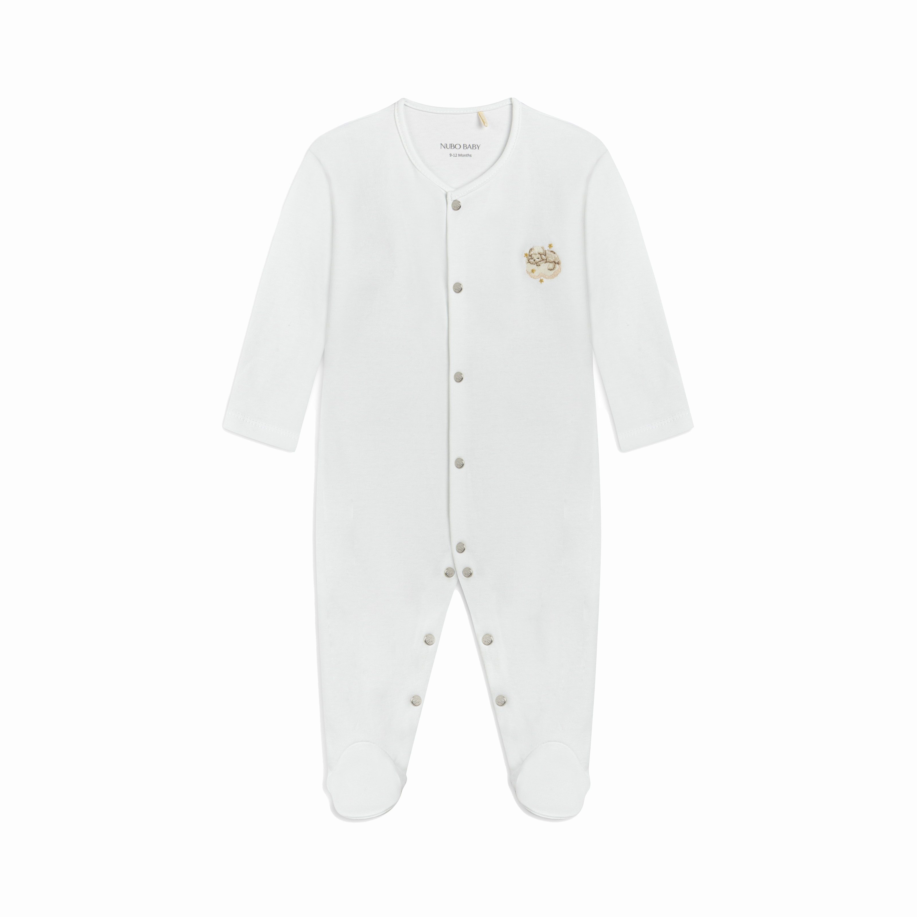 Sheep Embroidered Pajama Jumpsuit
