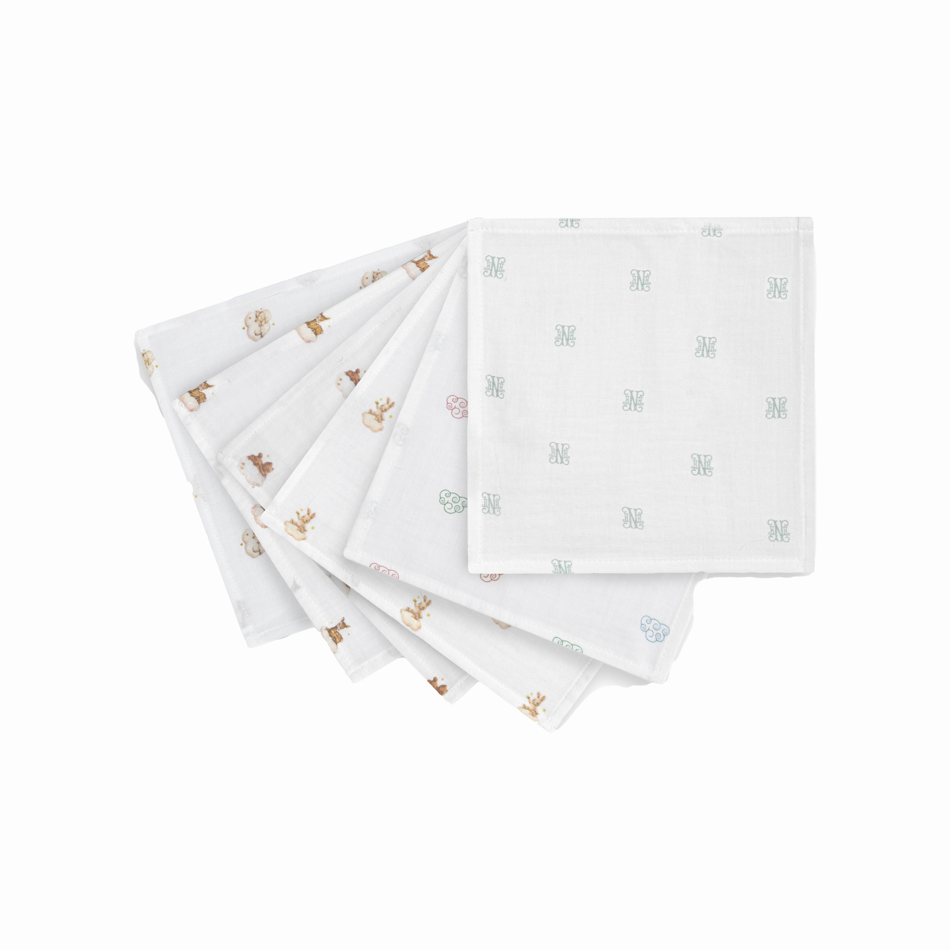 6-piece Muslin Mouth Cloth Set