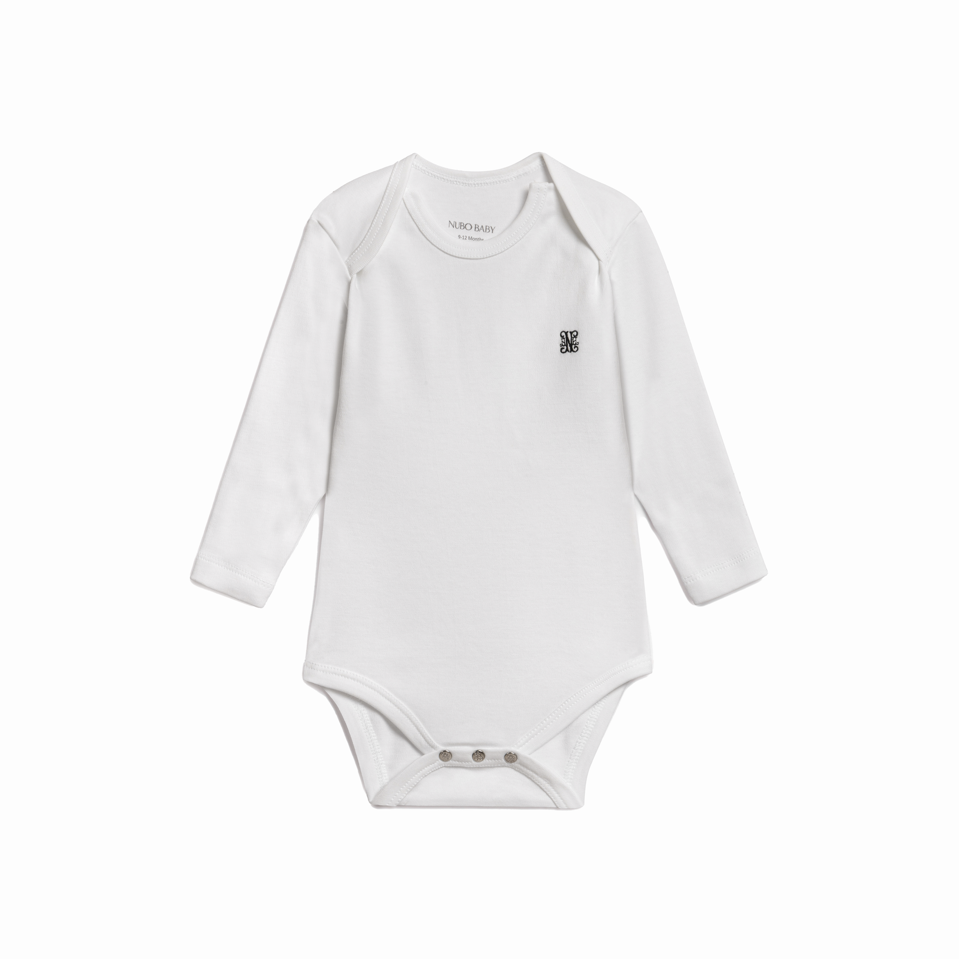 Long-Sleeved Monogram Embroidered Bodysuit