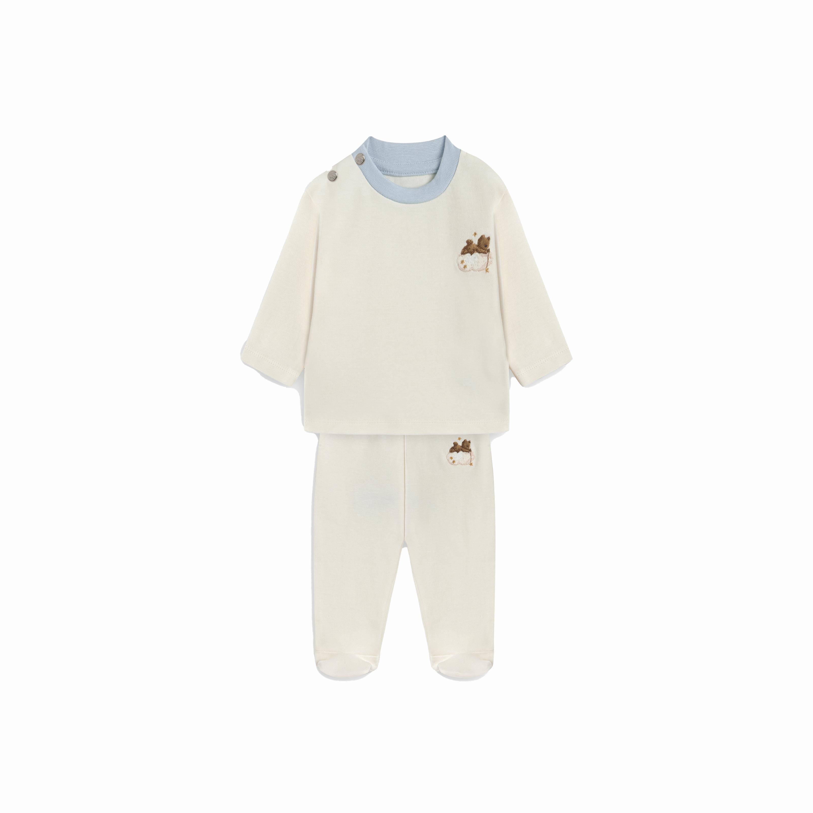 2-Piece Teddy Embroidered T-shirt & Baby Legging Set