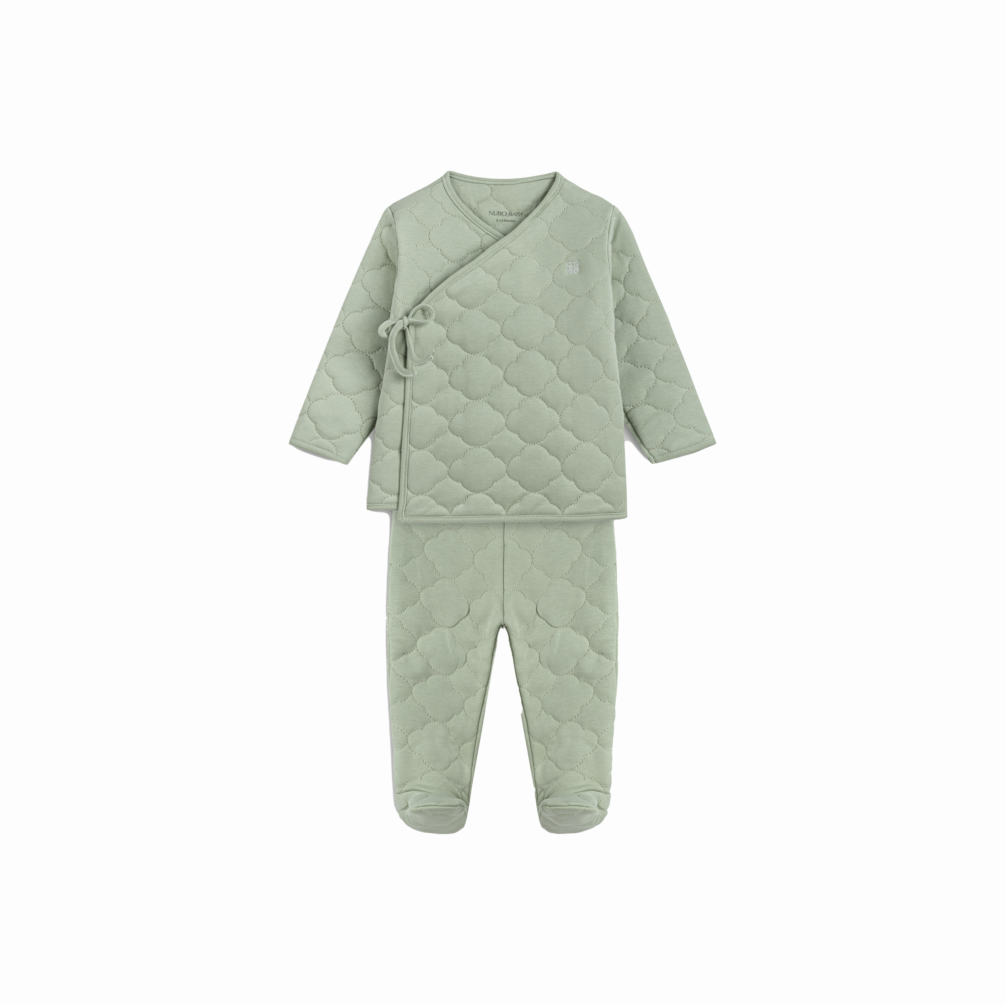 2-Piece Cloud Quilted Green Jacket & Pant Set