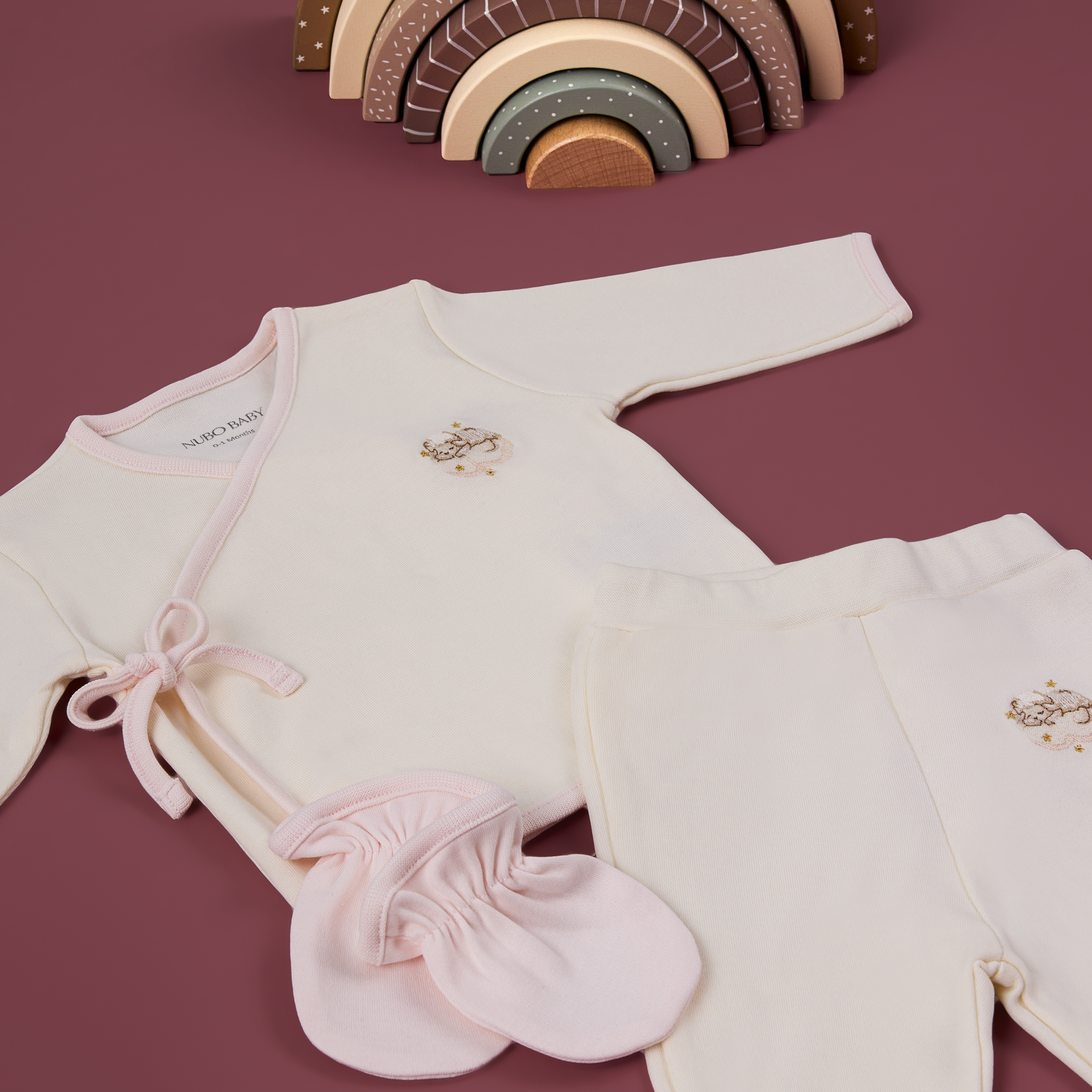 Sheep Embroidered Baby Leggings