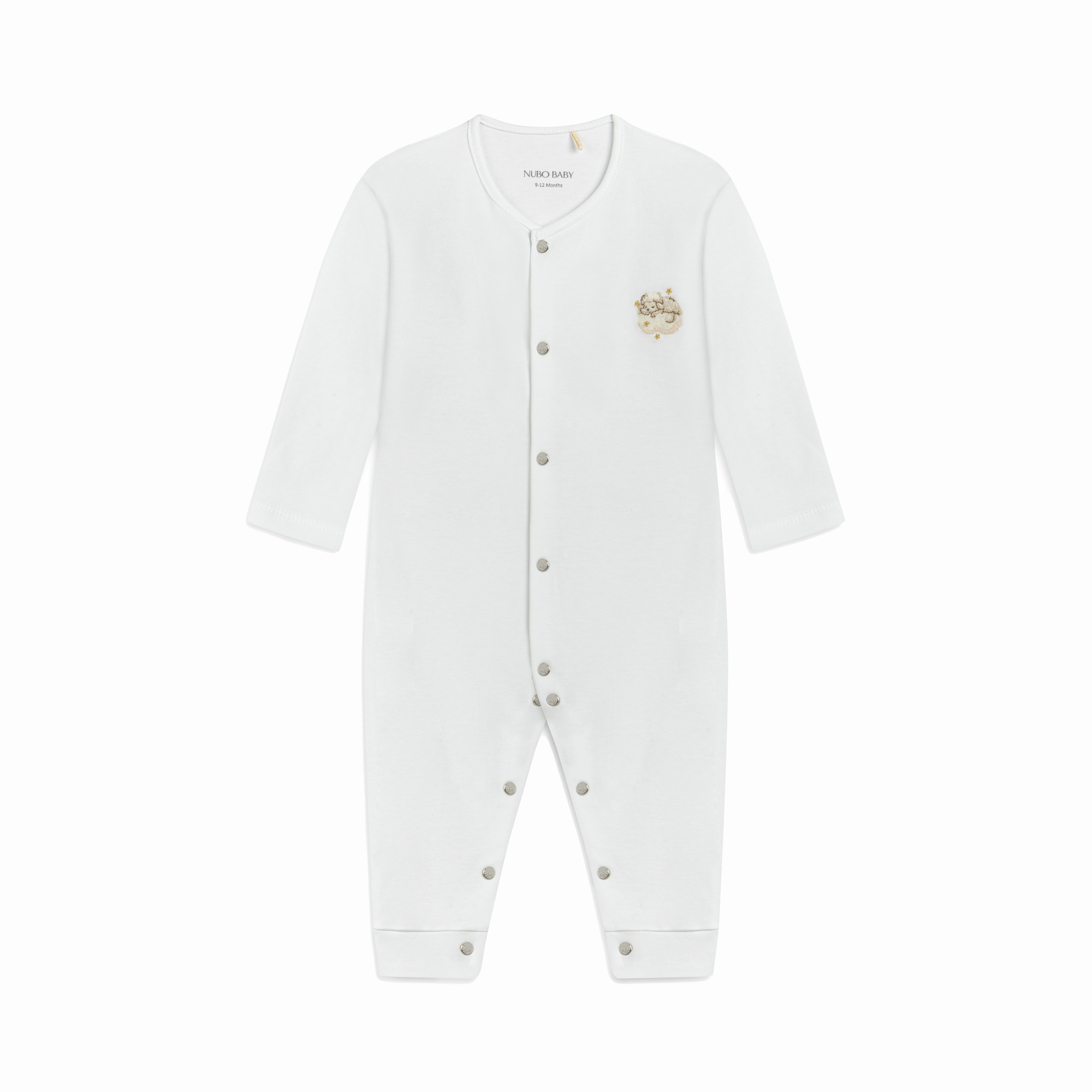 Sheep Embroidered Pajama Jumpsuit