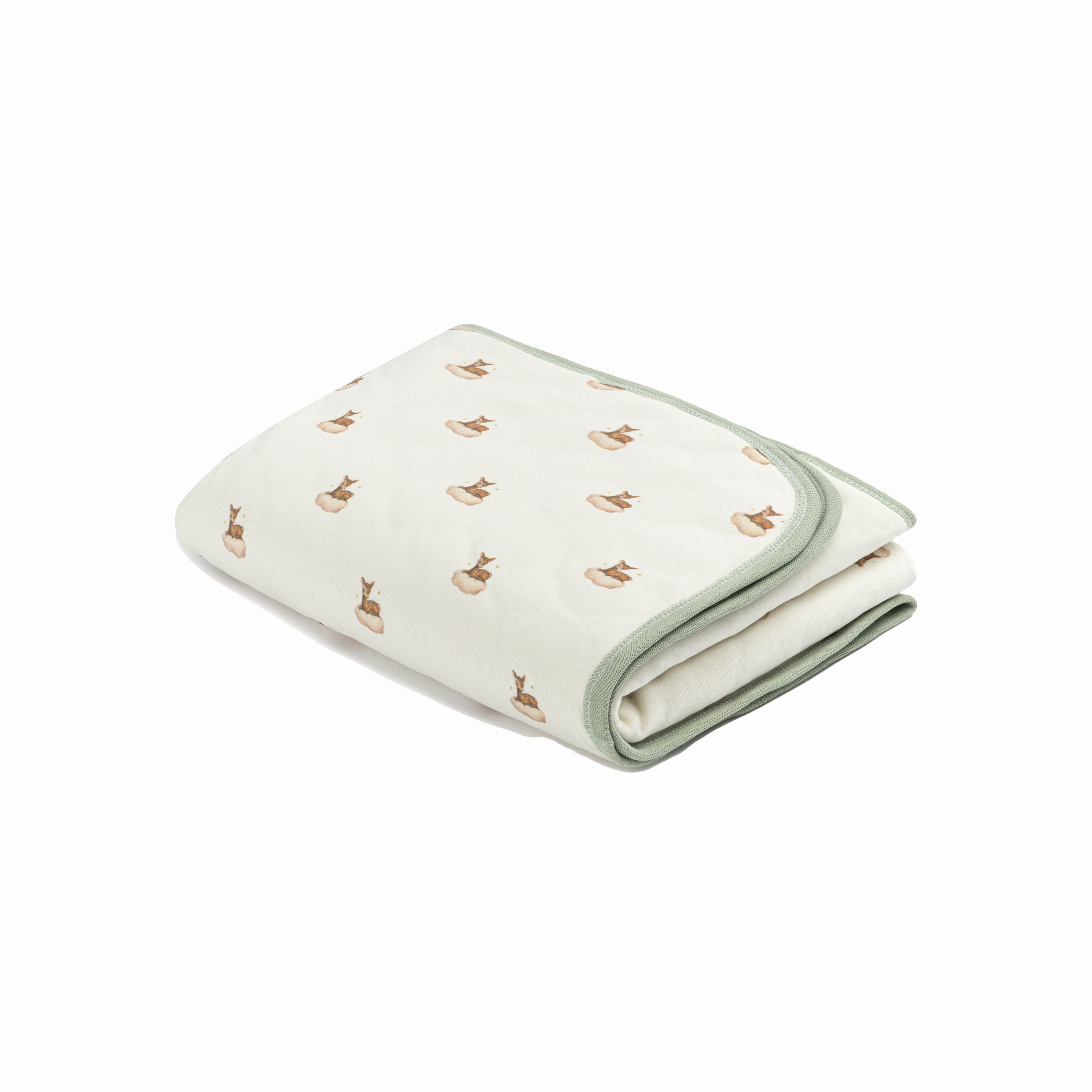 Quilted Deer Print Baby Blanket