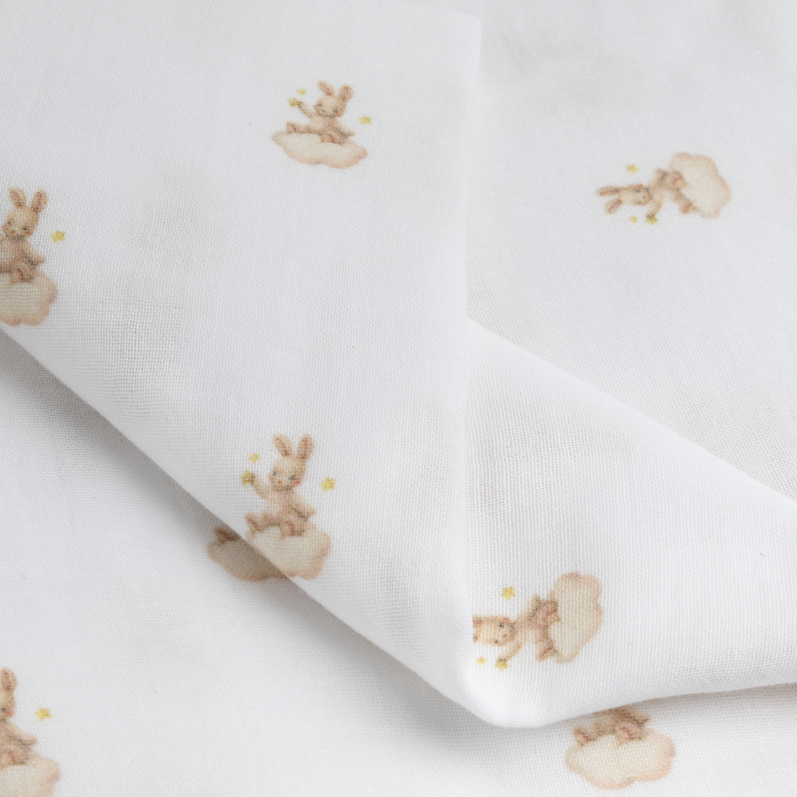 Muslin Rabbit Print Blanket