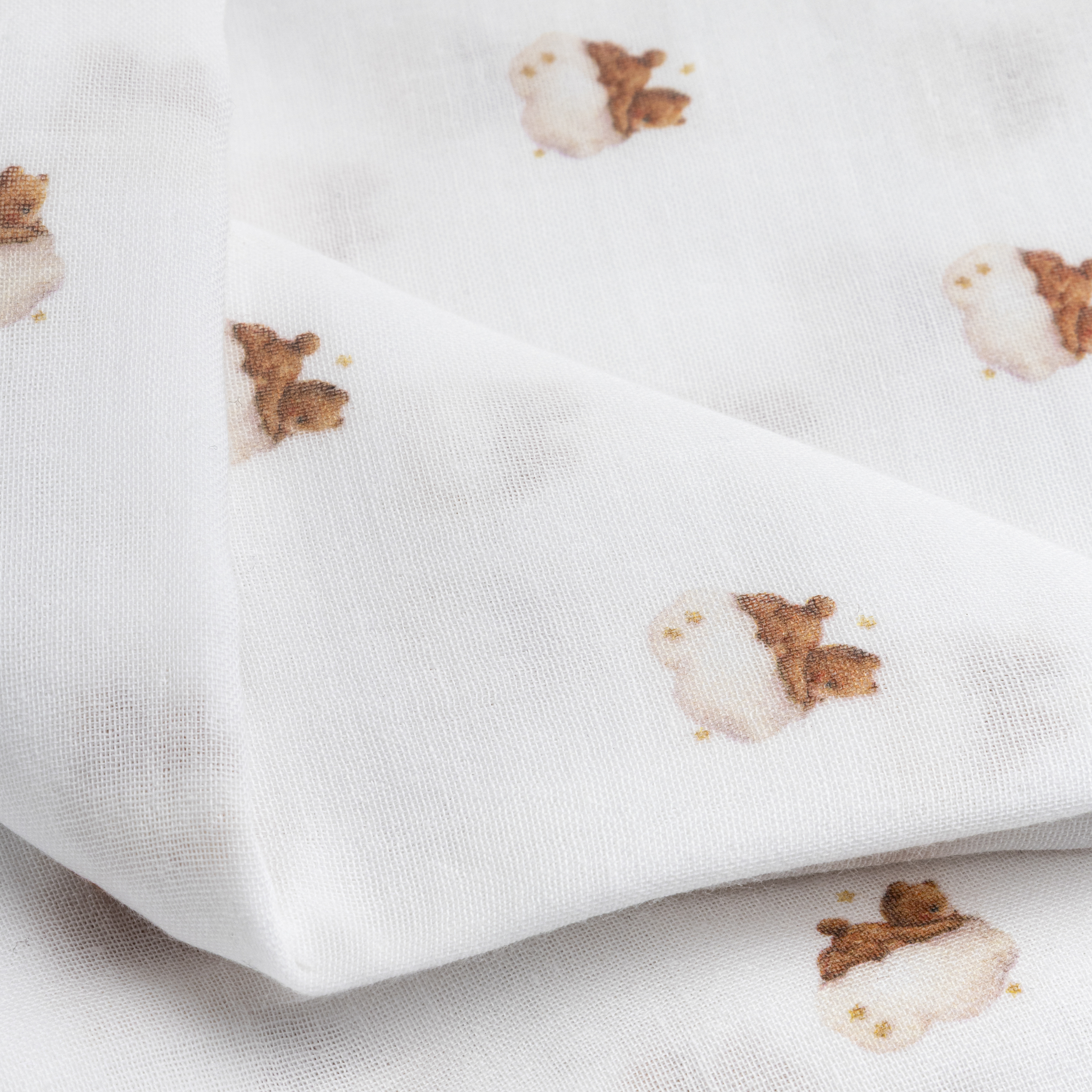 Muslin Teddy Print Blanket