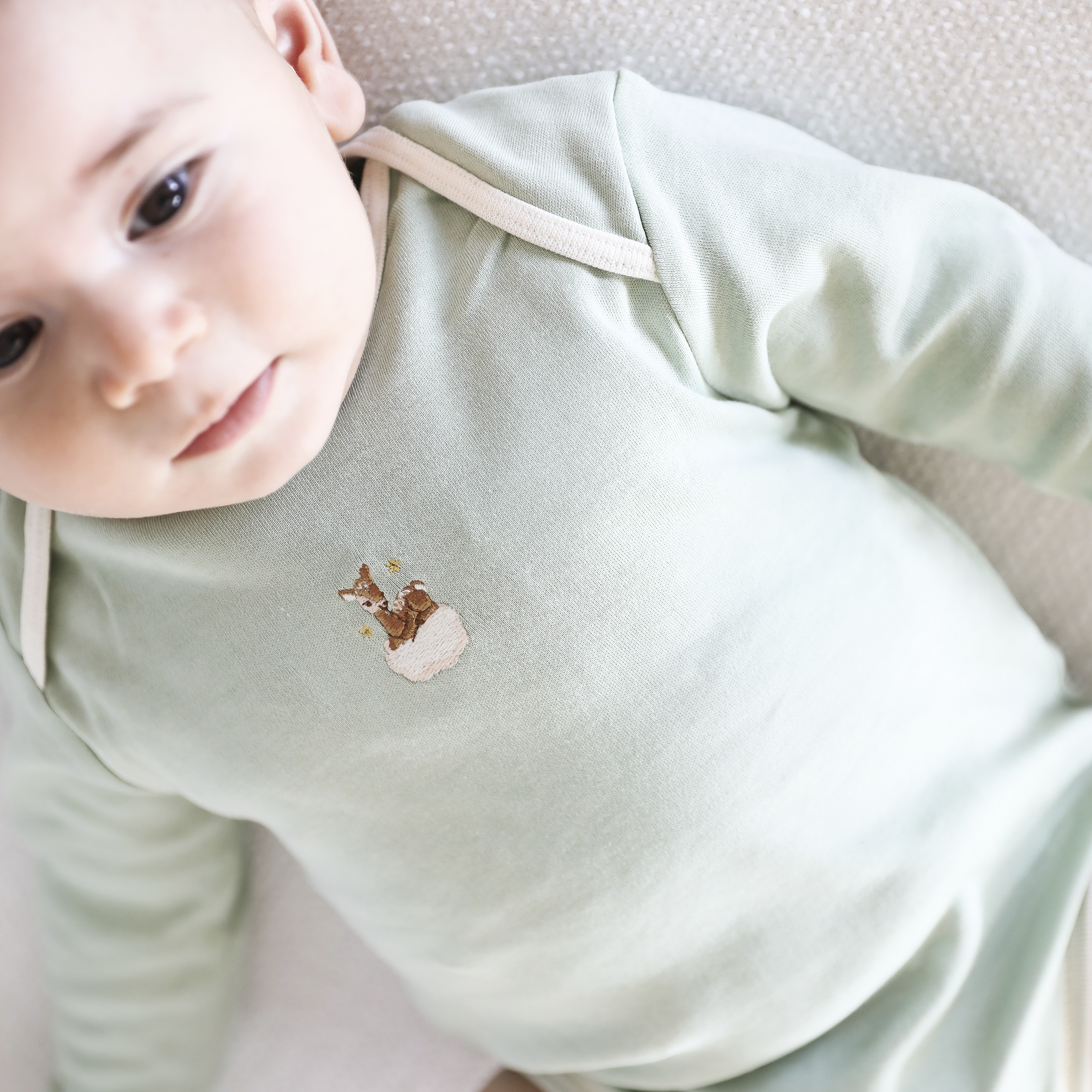 Deer Embroidered Bodysuit