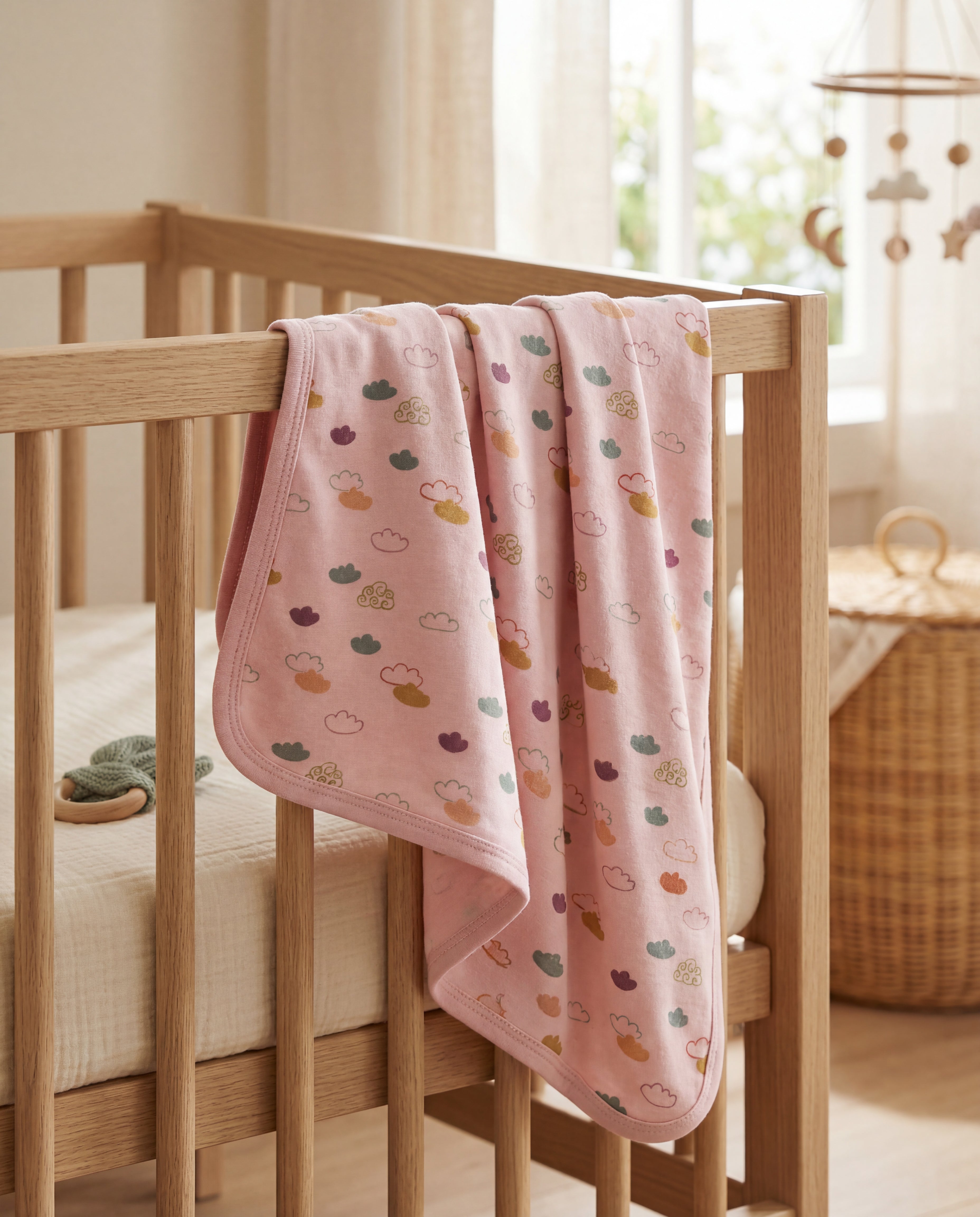 Cloud Print Baby Blanket