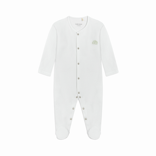 Cloud Embroidered Pajama Jumpsuit