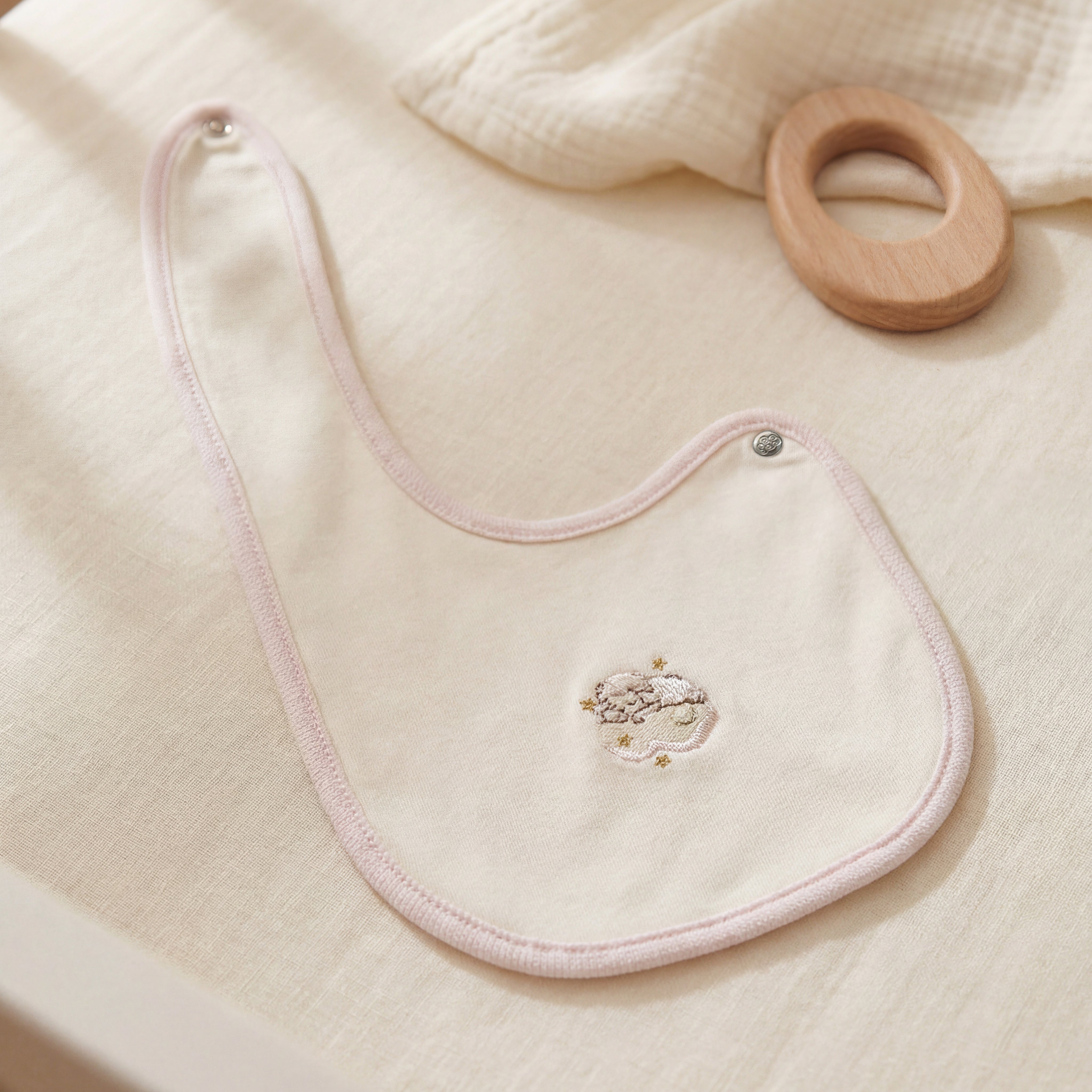 Sheep Embroidered Bib