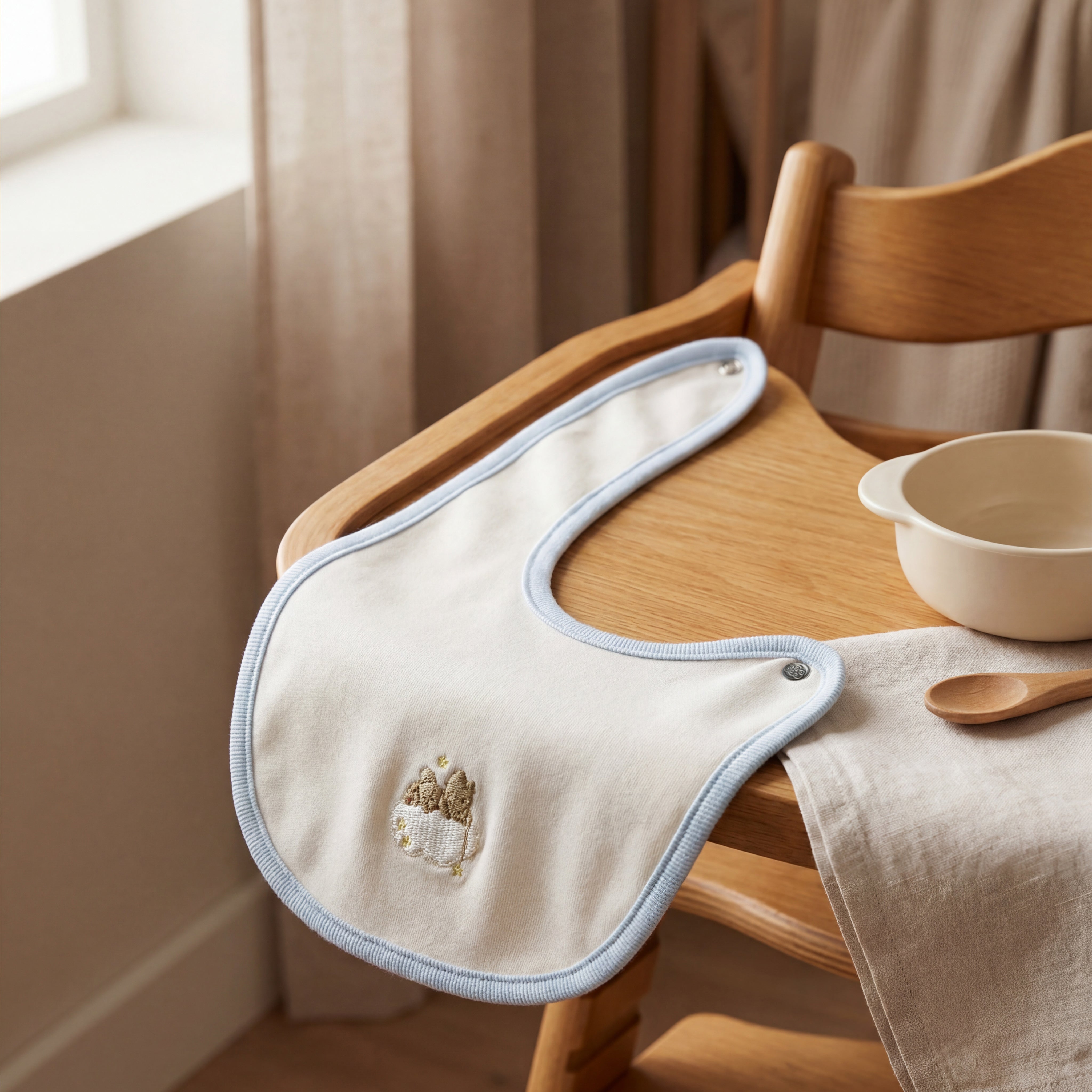 Teddy Embroidered Bib