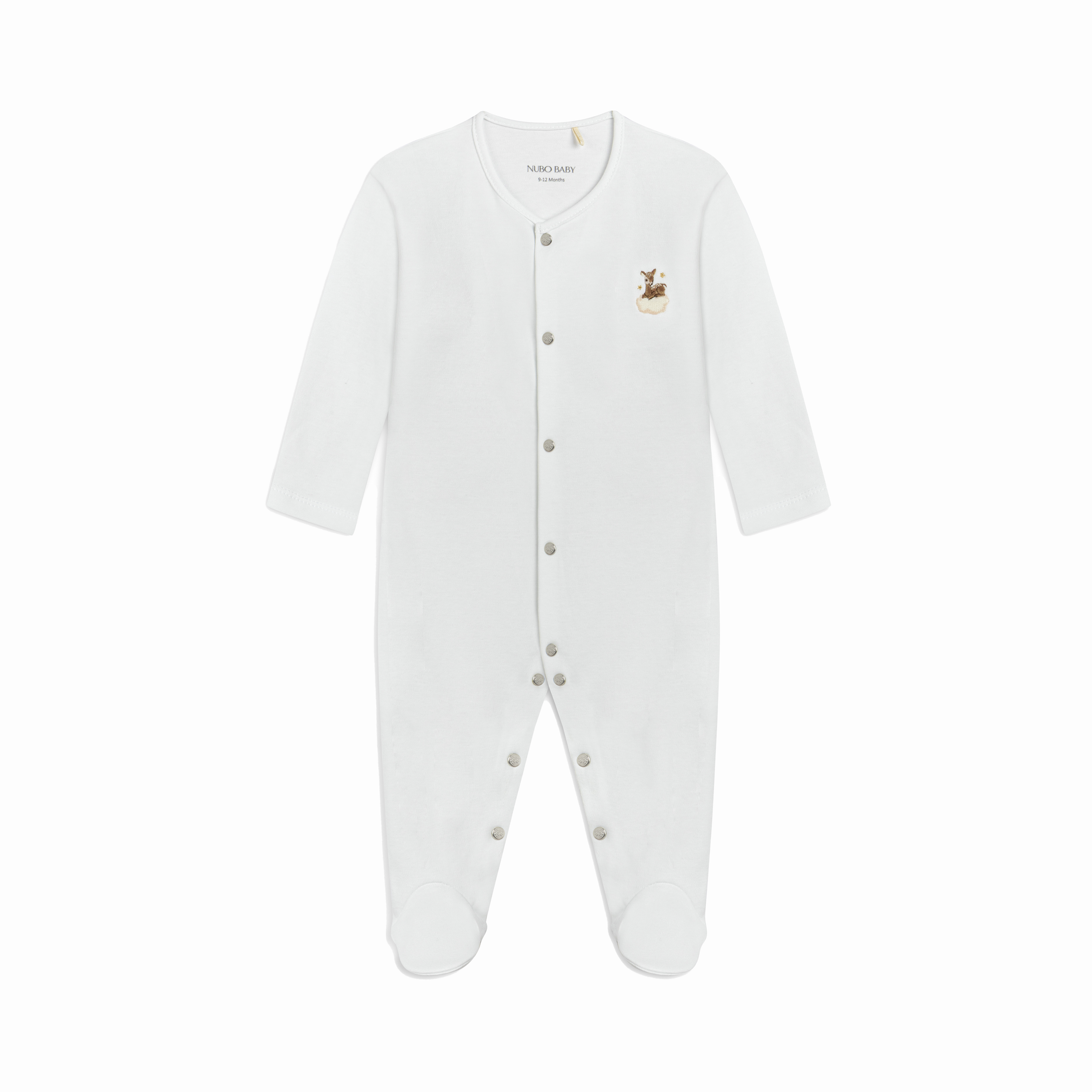 Deer Embroidered Pajama Jumpsuit