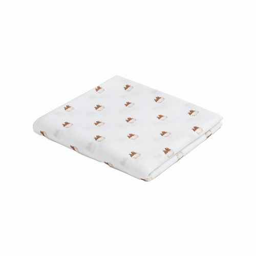 Muslin Teddy Print Blanket