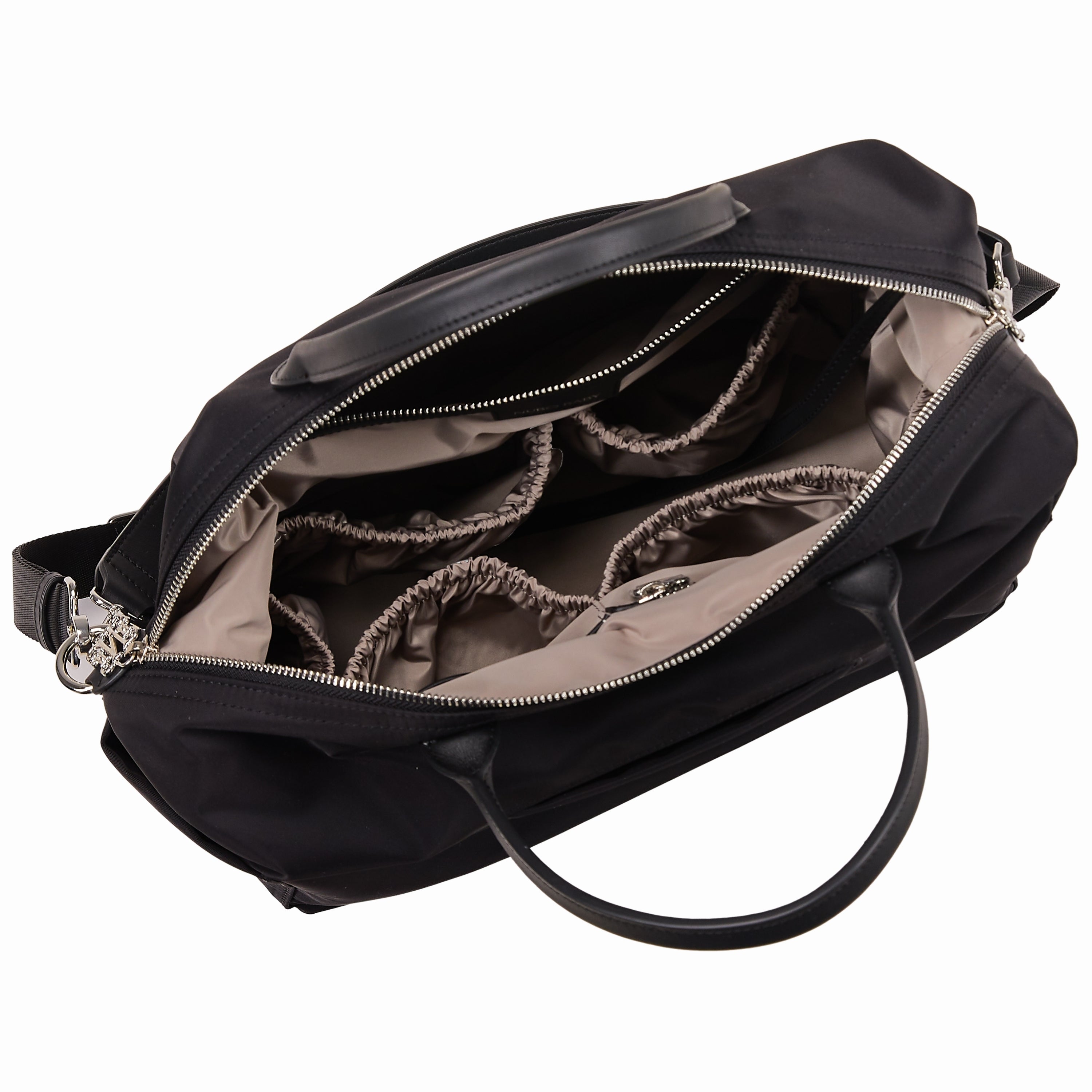 Monogram Black Diaper Bag Set