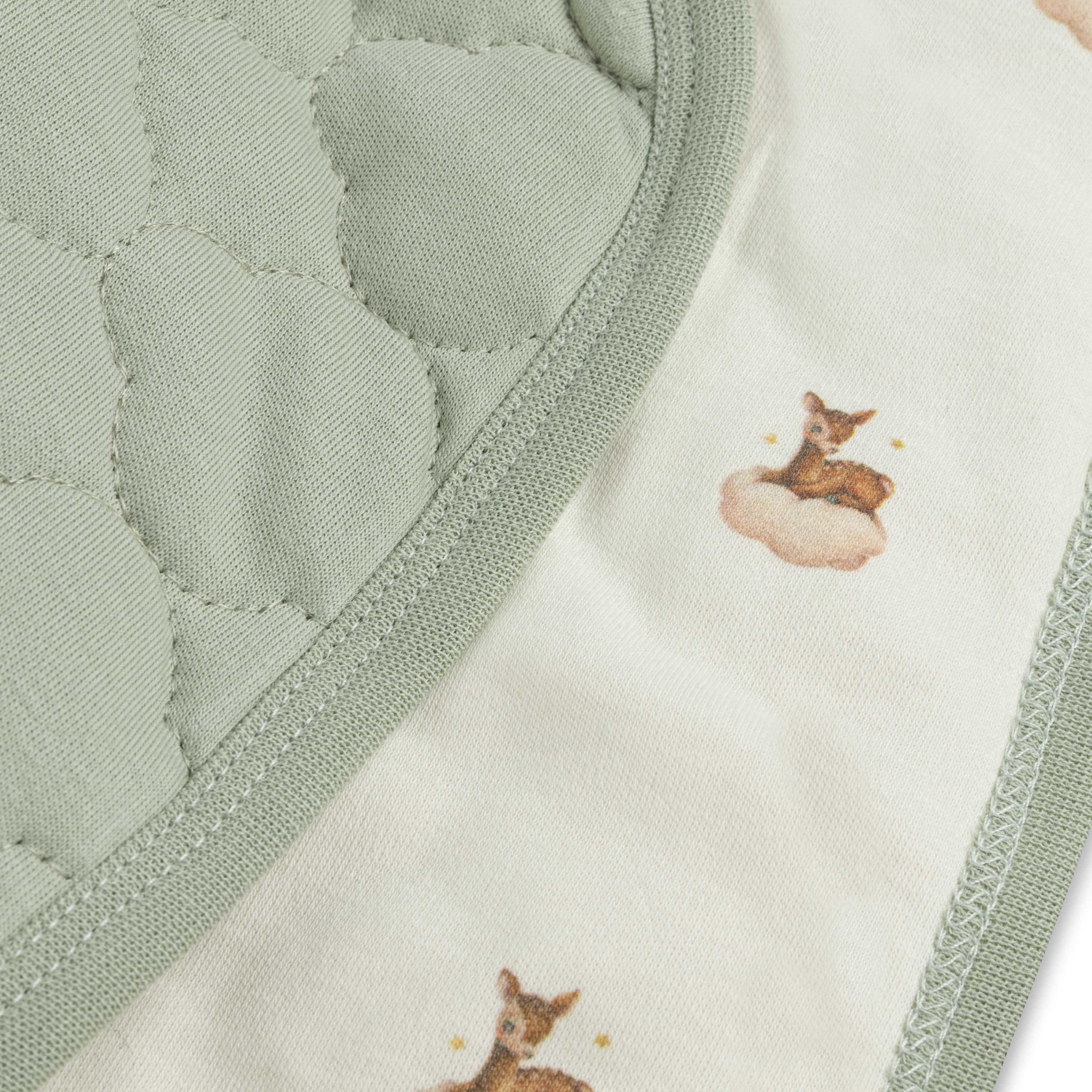 Quilted Deer Print Baby Blanket