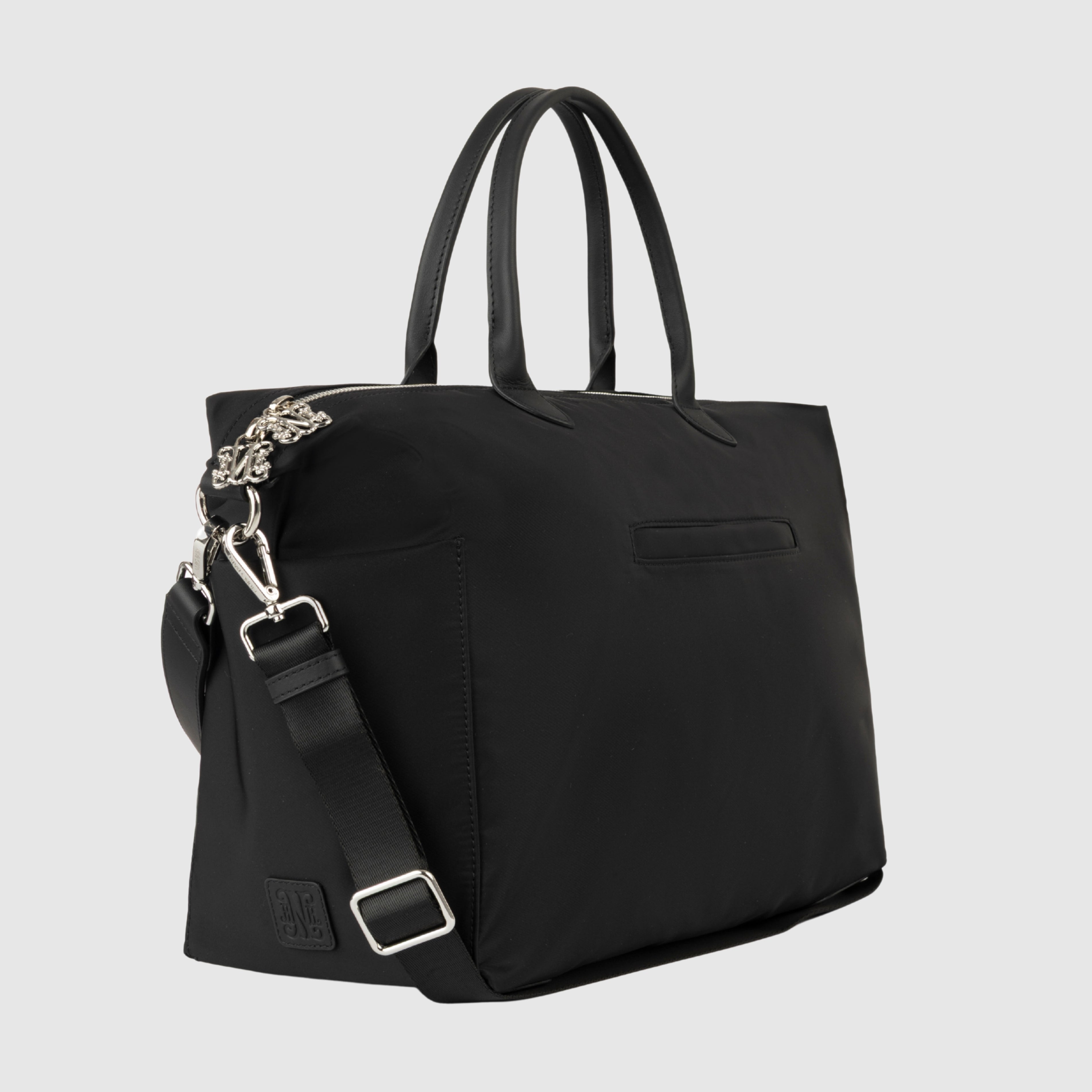 Monogram Black Diaper Bag
