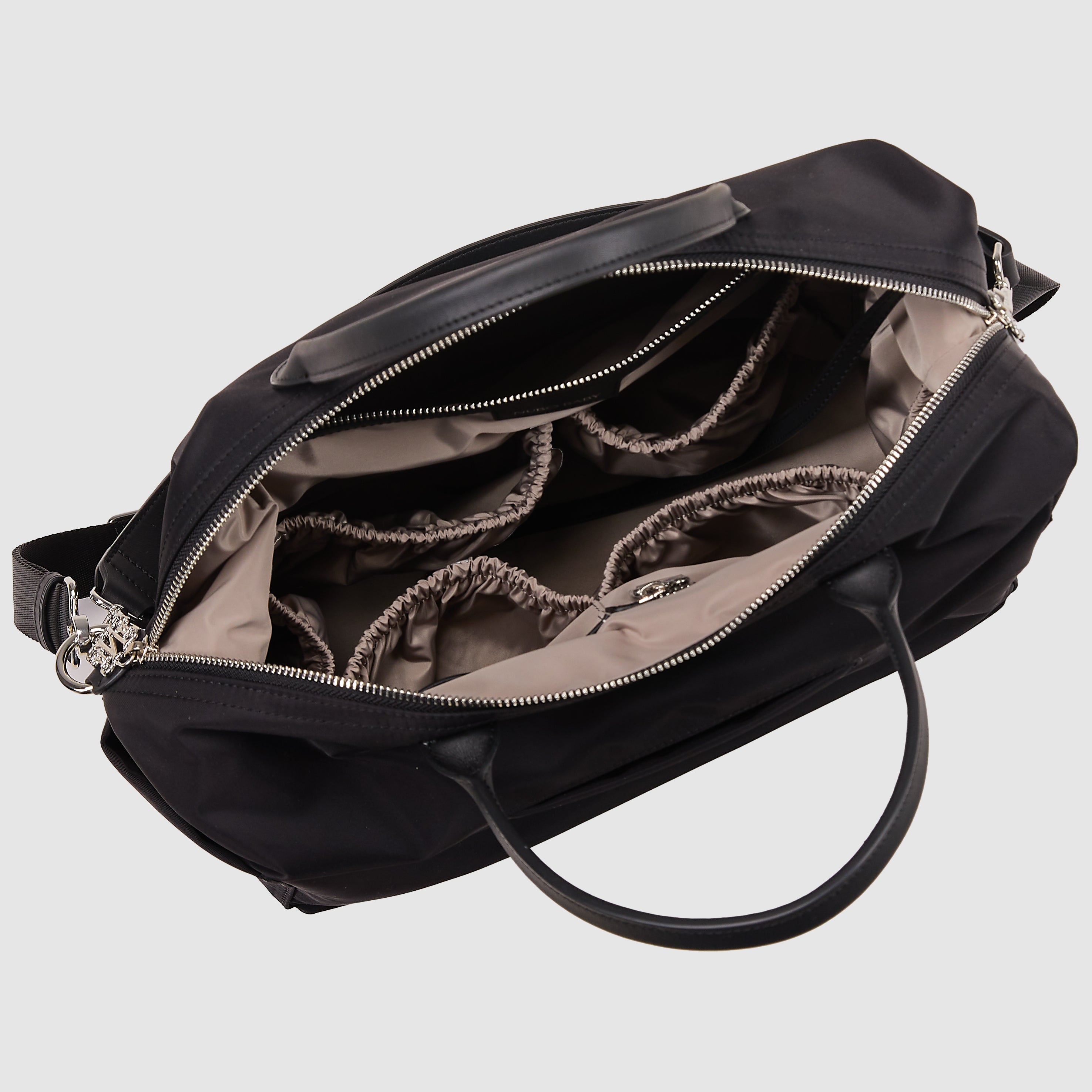 Monogram Black Diaper Bag Set